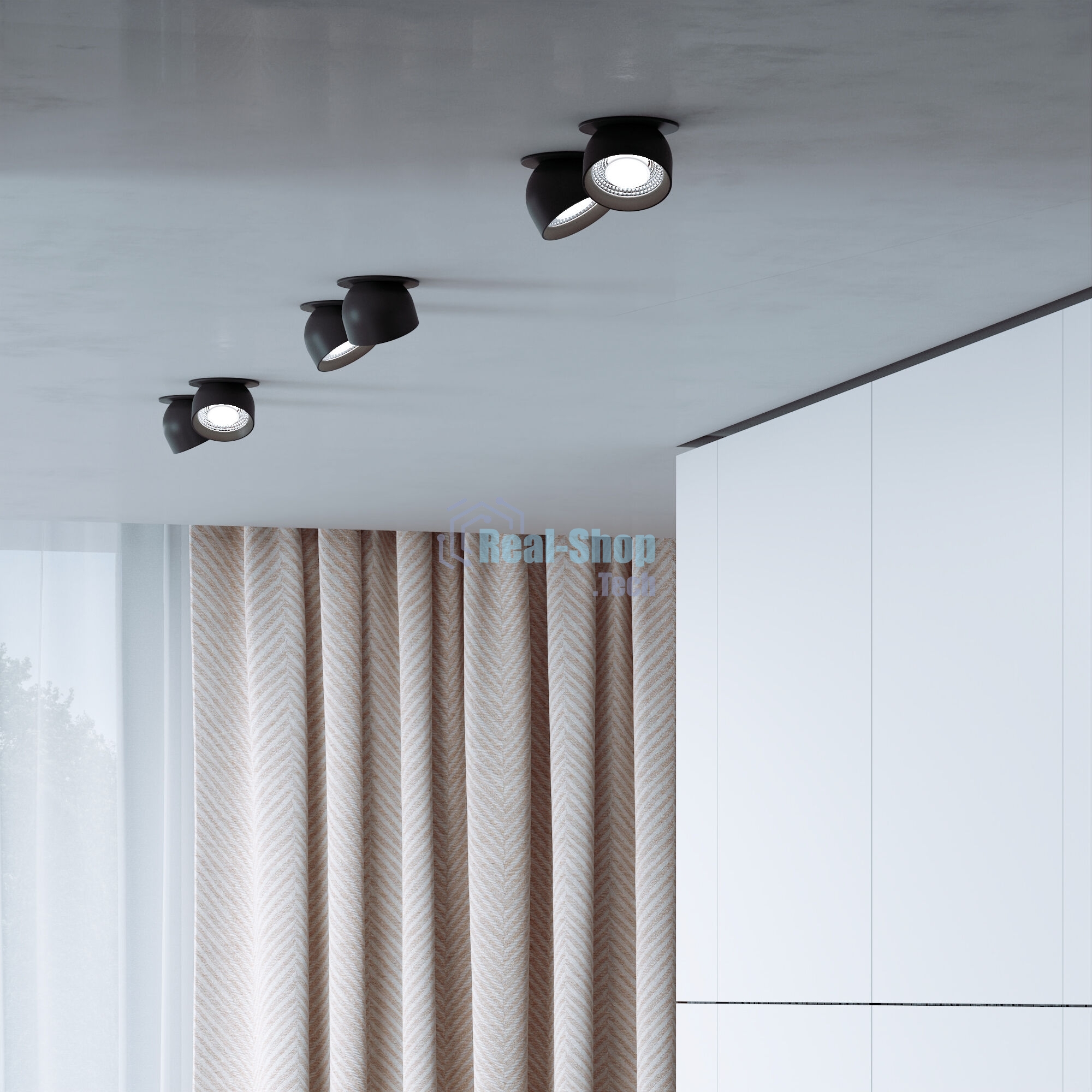 25092/LED / светильник встраиваемый светодиодный / черный