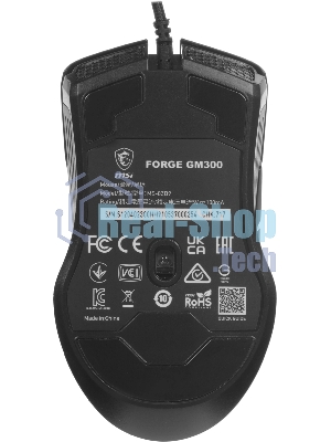 Мышь проводная MSI Forge GM300 черный, 7200 dpi, USB, кнопки - 7