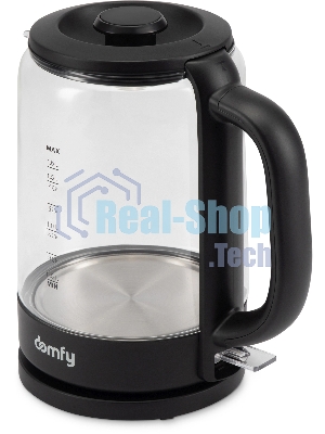 Чайник электрический Domfy DSB-EK304 1.7л. 2200Вт черный (корпус: стекло)