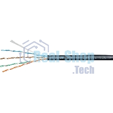 Кабель информационный Cabeus UTP-4P-Cat.5e-SOLID-OUT-LSZH-UV UTP-4P-CAT.5E-SOLID-OUT-LSZH-U кат.5E UTP LSZH универсальный 305м черный