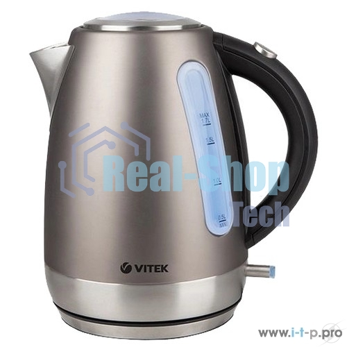 Чайник электрический Vitek VT-7025 (ST) 1850-2200 Вт/Макс объем 1.7 л/Корпус из нерж стали.Скрытый нагр элемент