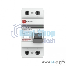 Выключатель дифференциального тока (УЗО) 2п 32А 30мА тип AC ВД-100 PROxima (электромех.) EKF elcb-2-32-30-em-pro