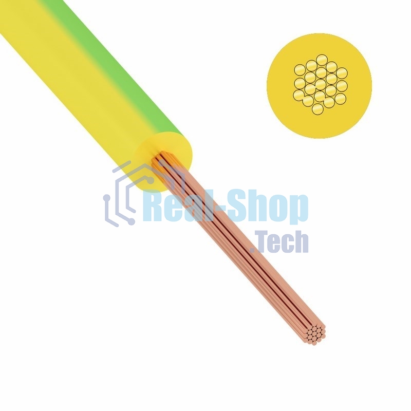 Провод ПуГВ (ПВ-3) 0,5 мм², 1000 м ж/з ГОСТ 31947-2012,ТУ 16-705. 501-2010