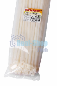 Хомут-стяжка кабельная нейлоновая Rexant 450 x7,6 мм, белая, упаковка 100 шт.