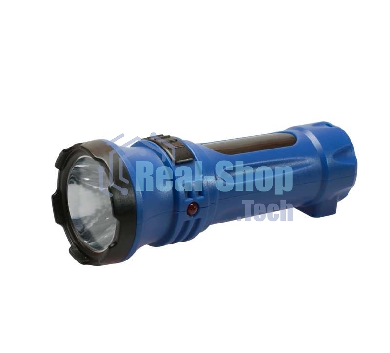 Фонарь светодиодный аккум. Космос LED 2 режима 0.5Вт 300 мАч прямая зарядка от 220В