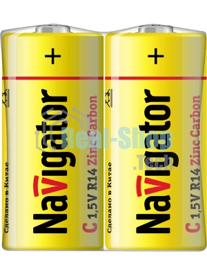 Элемент питания солевой Navigator NBT-NS-R14-SH2 (шринка 2шт)