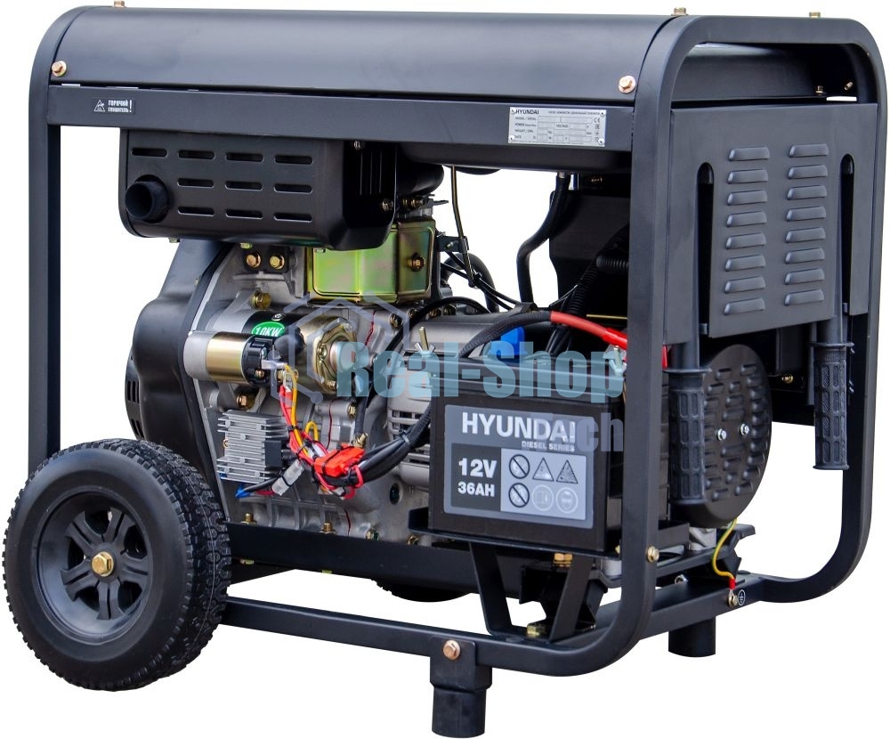 Электрогенератор дизельный Hyundai DHY 8000LE-3, 6.5 кВт, 79 дБ, 111 кг