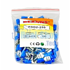 Клемма плоская Rexant изолированная гнездо 7.4 мм 1.5-2.5 мм² (РПи-м 2.5-(6.3)/РПИм 2-250)