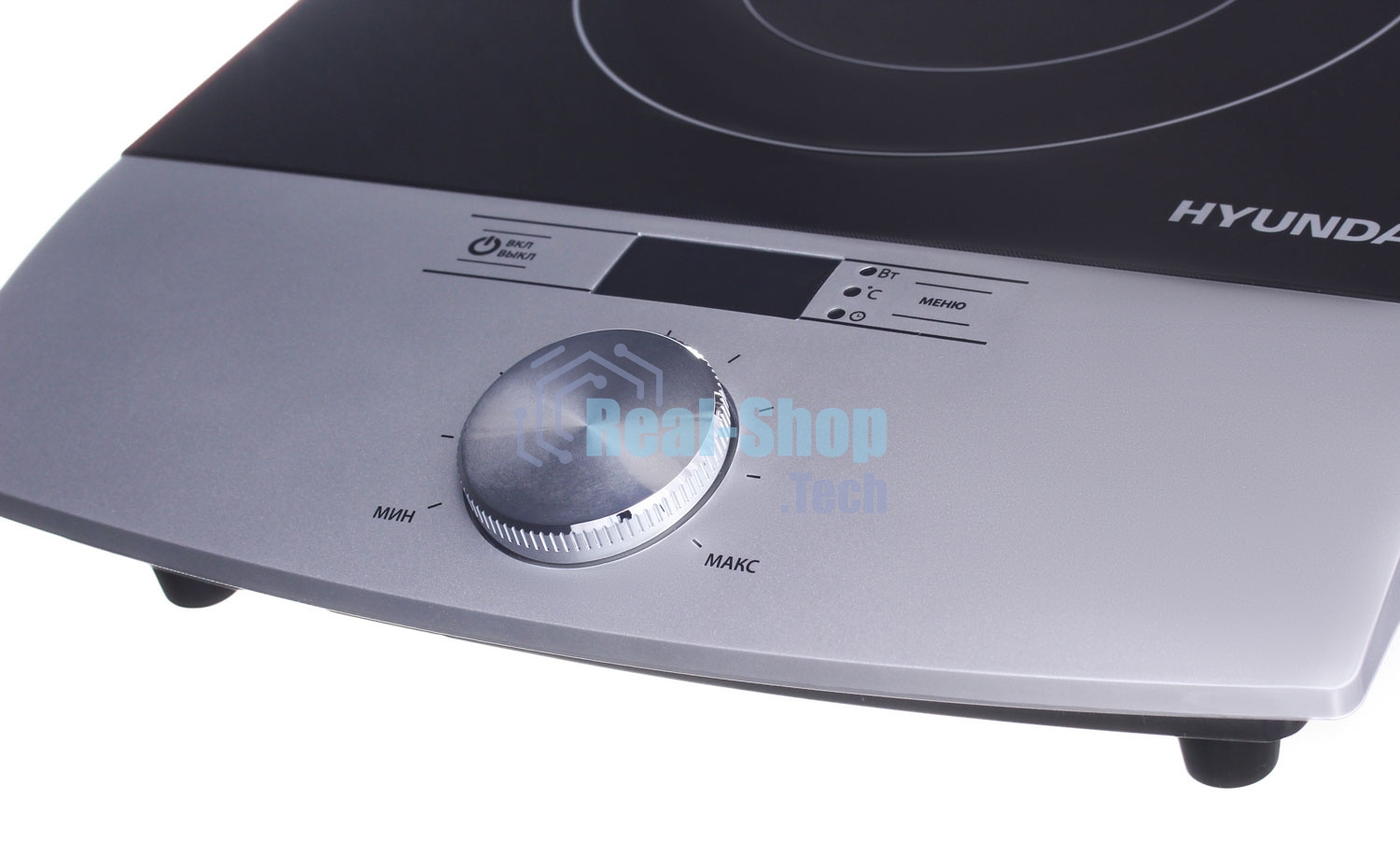 Плита настольная электрическая Hyundai HYC-0102 серебристый/черный стеклокерамика (настольная)