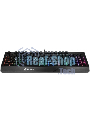 Клавиатура проводная MSI VIGOR GK20 RU черный USB Multimedia for gamer LED (подставка для запястий)