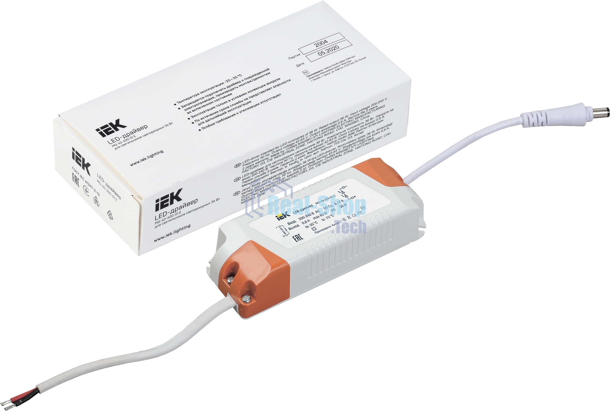 Драйвер LED MG-40-600-01 E для светильников LED ДВО 36Вт W/S ИЭК LDVO0-36-0-E-K01