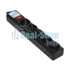 Сетевой фильтр Surge protector Power Cube 1.9m for conn. to UPS(C14) 5 outlets, 10A черный/графит