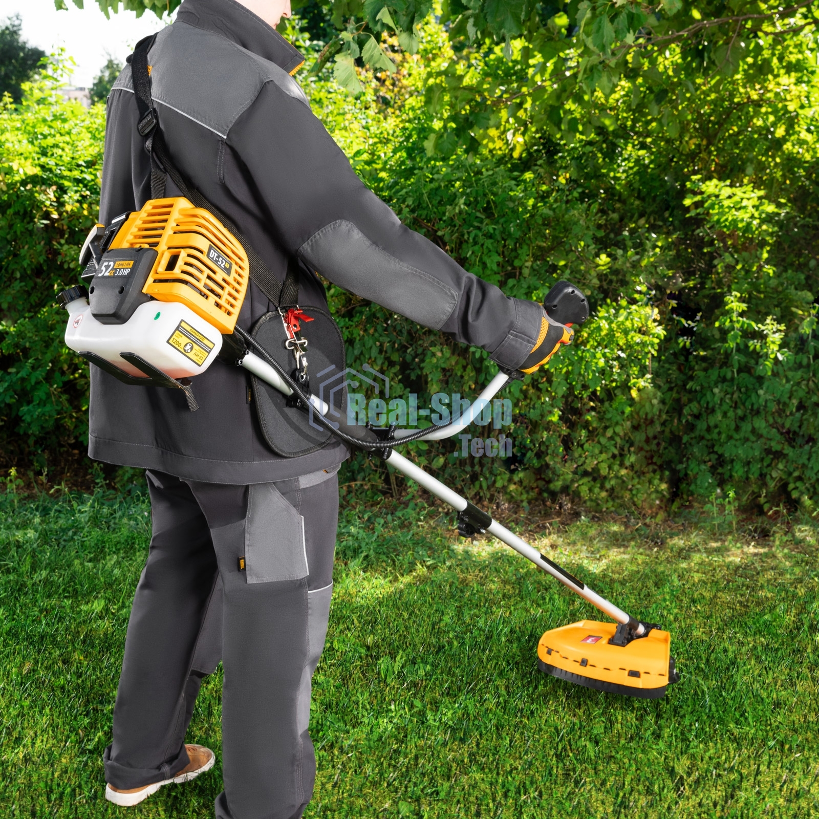 Триммер Denzel DT 52S бензиновый 52см3 3 лс. разъемная штанга состоит из 2 частей