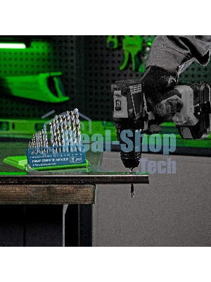 Набор сверл по металлу Сибртех, 1-10 мм (через 0,5 мм), HSS, 19 шт.,пластик.коробка цил. хвостовик