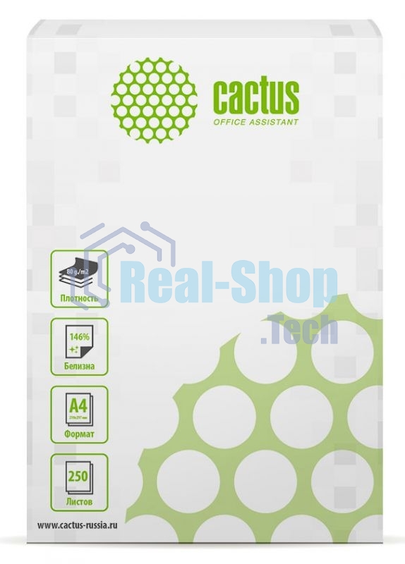 Бумага Cactus CS-OP-A480250 A4/80г/м2/250л./белый CIE146%