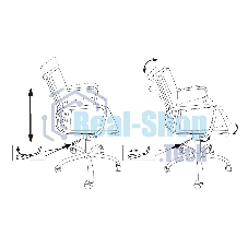 Кресло руководителя Бюрократ CH-993-LOW/M01 черный M01, низкая спинка, сетка, крестовина хром