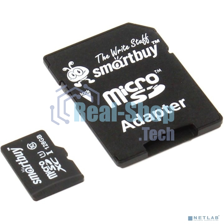 Флеш карта microSDXC, 128 Gb, Smartbuy, UHS-1 U1, 80 Мб/сек. (class 10),, адаптер в комплекте, SB128GbSDCL1001