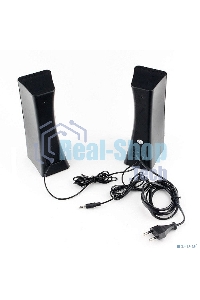 Акустическая система 2.0 Gembird SPK-500, черный, 6 Вт, рег. громкости, разъем для наушников, питание от сети