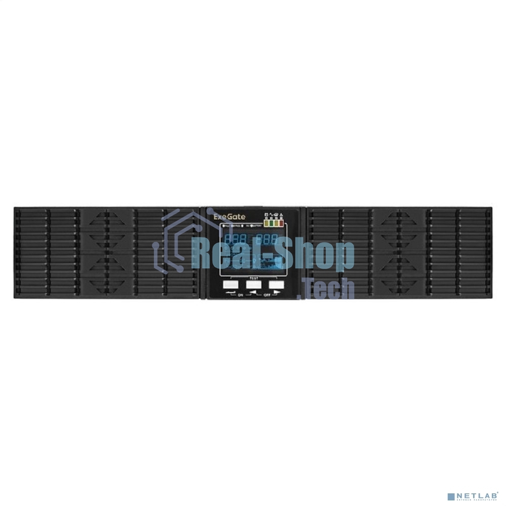 Источник бесперебойного питания On-line ExeGate PowerExpert ULS-3000.LCD.AVR.1SH.2C13.USB.RS232.SNMP.2U 3000VA/3000W, On-Line, PF=1, LCD, 1*Schuko+2*C13, RS232, USB, SNMP-slot, Rackmount 2U/Tower, металлический корпус, черный