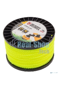 Леска для триммера Denzel витой квадрат, 2,7мм х 196м, на DIN катушке FLEX CORD