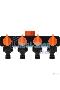 Разветвитель для шланга на 4 канала 1/2, 3/4 Четыре Сезона