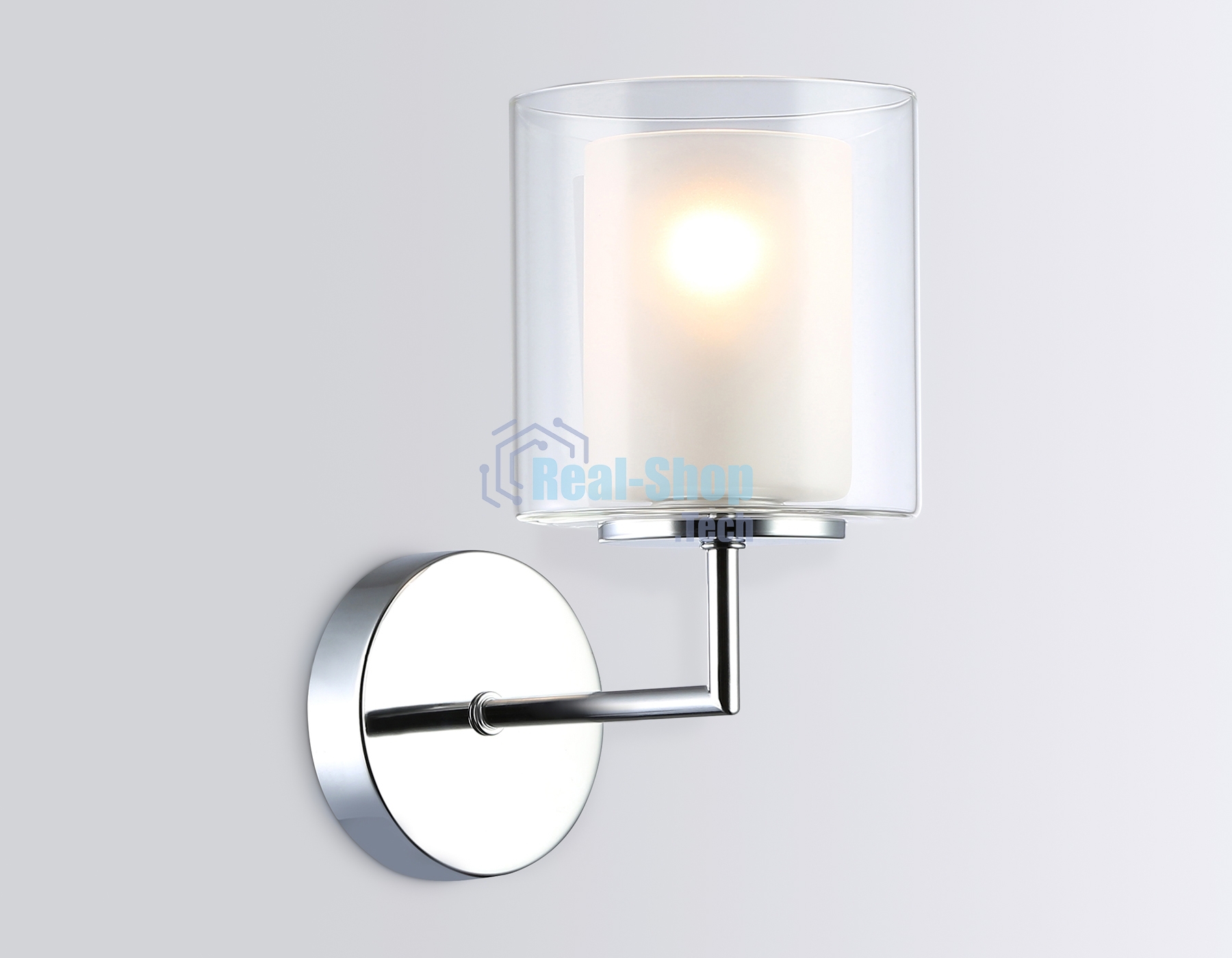 Настенный светильник Ambrella light LH56005 СH/FR хром/белый матовый E14 max 40W 190*120*220
