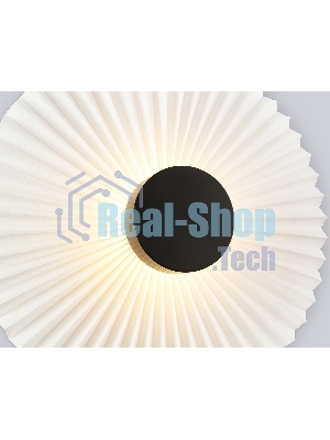 Настенный светильник Ambrella light LH72641 BK/WH черный/белый 6W 3000K D300*100