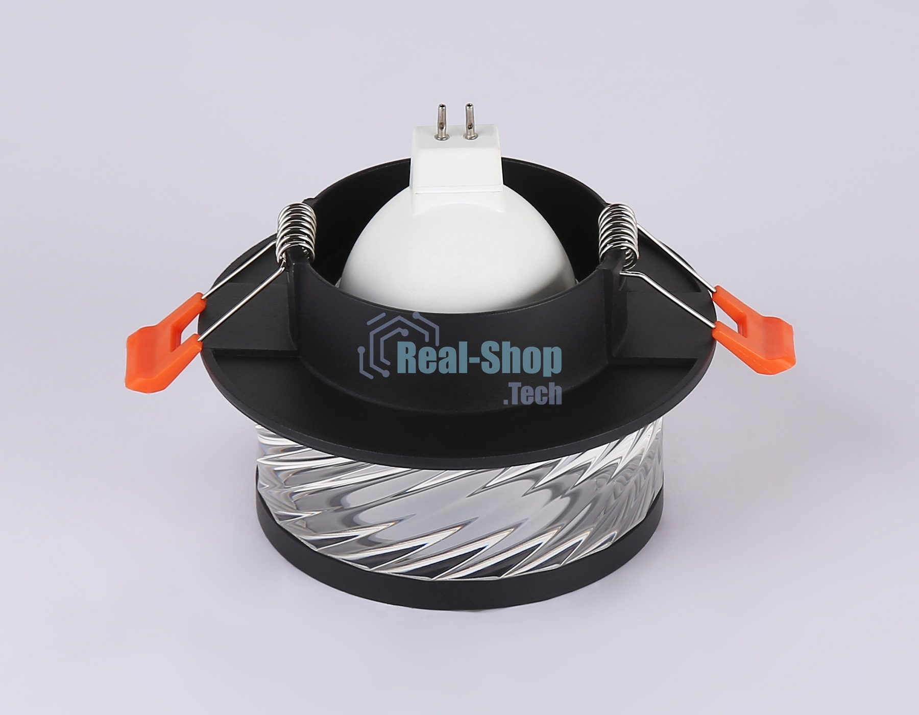 Светильник Ambrella light TN1252 SBK/CL черный песок/прозрачный GU5.3 D98*58