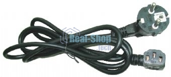 Кабель питания Gembird 1.8м, VDE(0.75мм), черный, угловой разъем, с зазем., пакет PC-186A-VDE