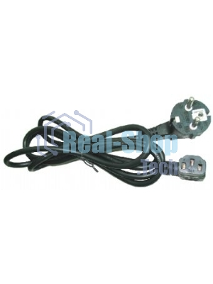 Кабель питания Gembird 1.8м, VDE(0.75мм), черный, угловой разъем, с зазем., пакет PC-186A-VDE