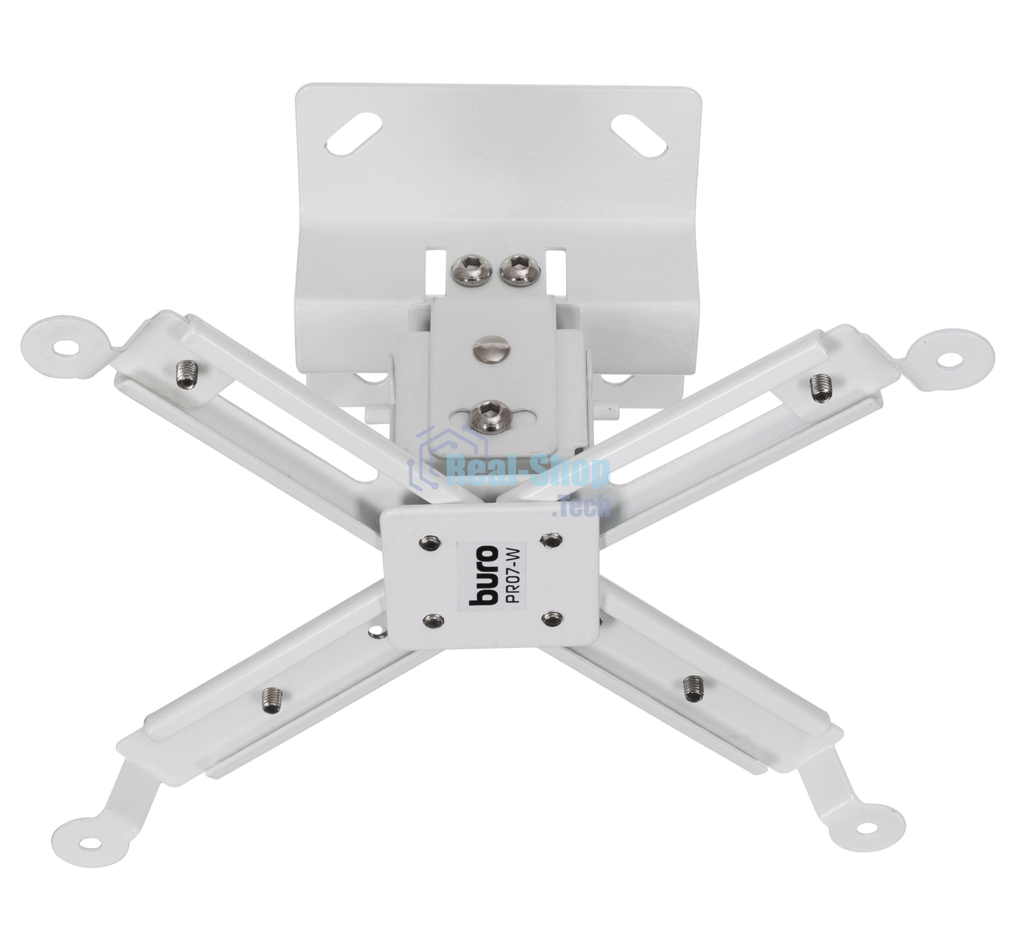 Кронштейн для проектора Buro PR07-W белый макс.12кг потолочный поворот и наклон
