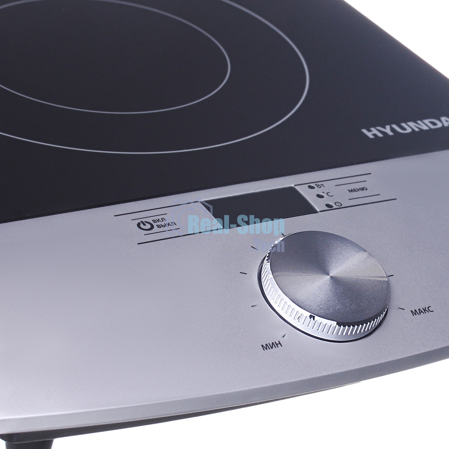 Плита настольная электрическая Hyundai HYC-0102 серебристый/черный стеклокерамика (настольная)