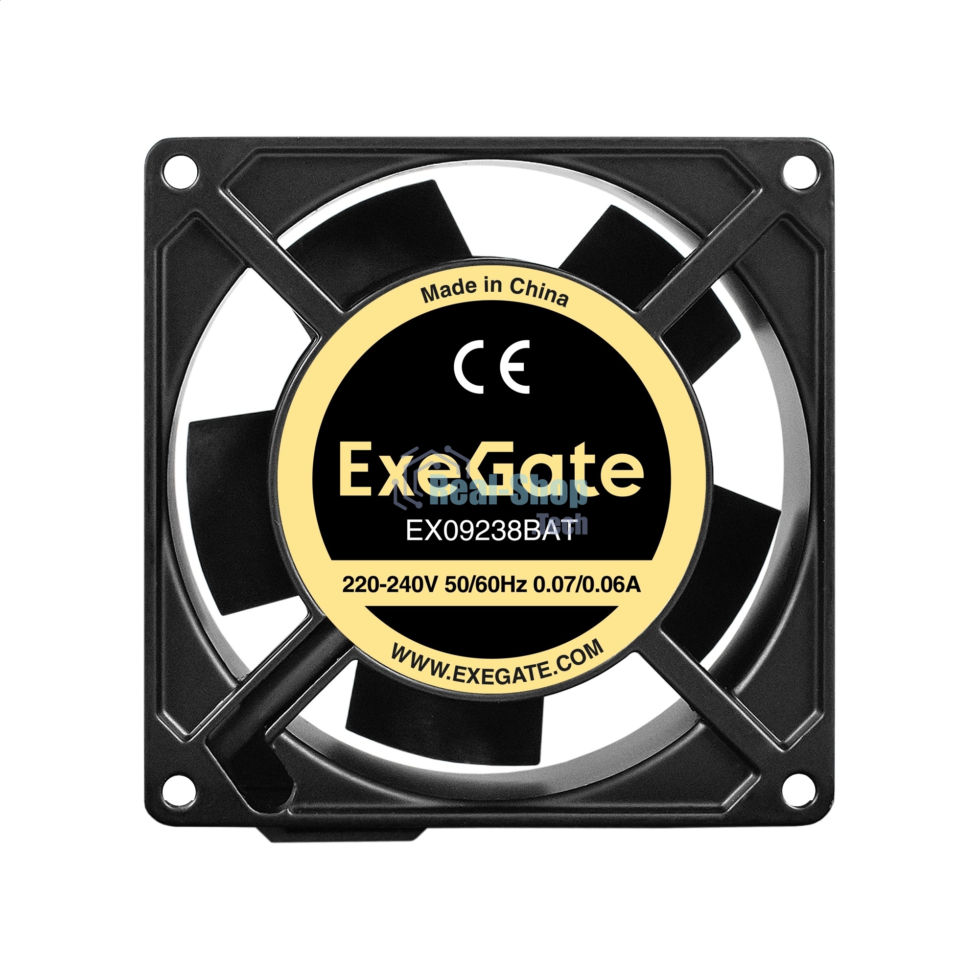 Вентилятор для корпуса ExeGate EX09238BAT черный, 92 мм, 2800 об/мин, 40 дБ