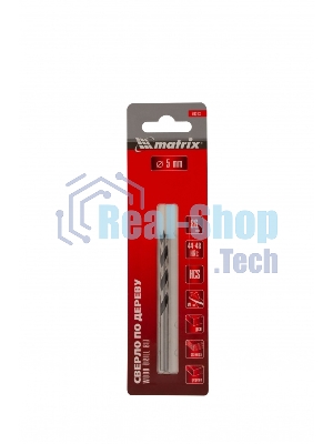 Сверло по дереву Matrix 5 х 86 мм, цилиндрический хвостовик