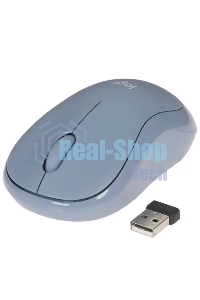 Мышь беспроводная Logitech M221 голубой, 1000 dpi, радиоканал, USB, кнопки - 3