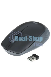 Мышь беспроводная Logitech M190 черный/серый, 1000 dpi, радиоканал, USB, кнопки - 3