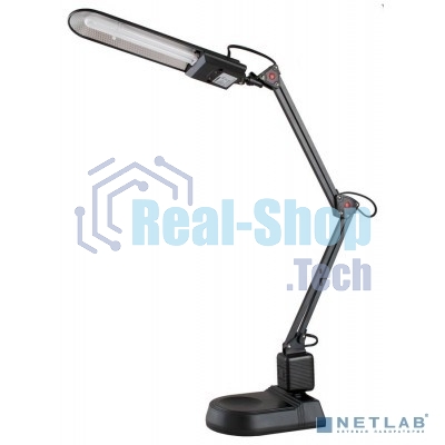 Лампа настольная Camelion KD-017A С0211W черный в к-те база+струбцина