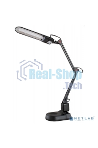 Лампа настольная Camelion KD-017A С0211W черный в к-те база+струбцина