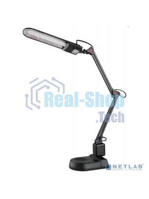 Лампа настольная Camelion KD-017A С0211W черный в к-те база+струбцина