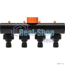 Разветвитель для шланга на 4 канала 1/2, 3/4 Четыре Сезона