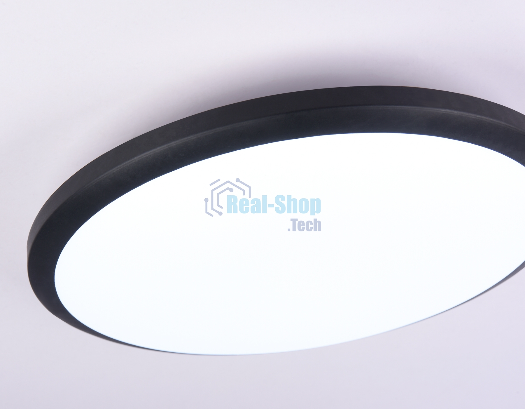 Потолочный светодиодный светильник Ambrella light FZ1234 BK черный IP44 42W 6400К D370*55 (Без ПДУ)