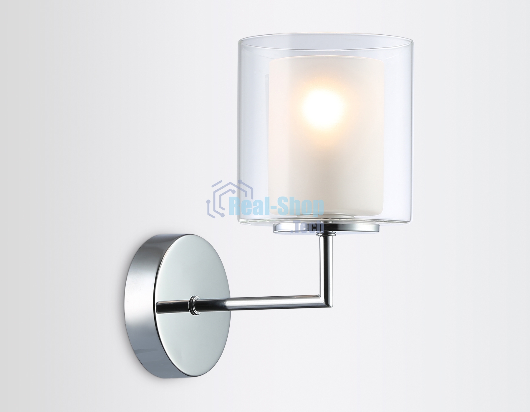 Настенный светильник Ambrella light LH56005 СH/FR хром/белый матовый E14 max 40W 190*120*220