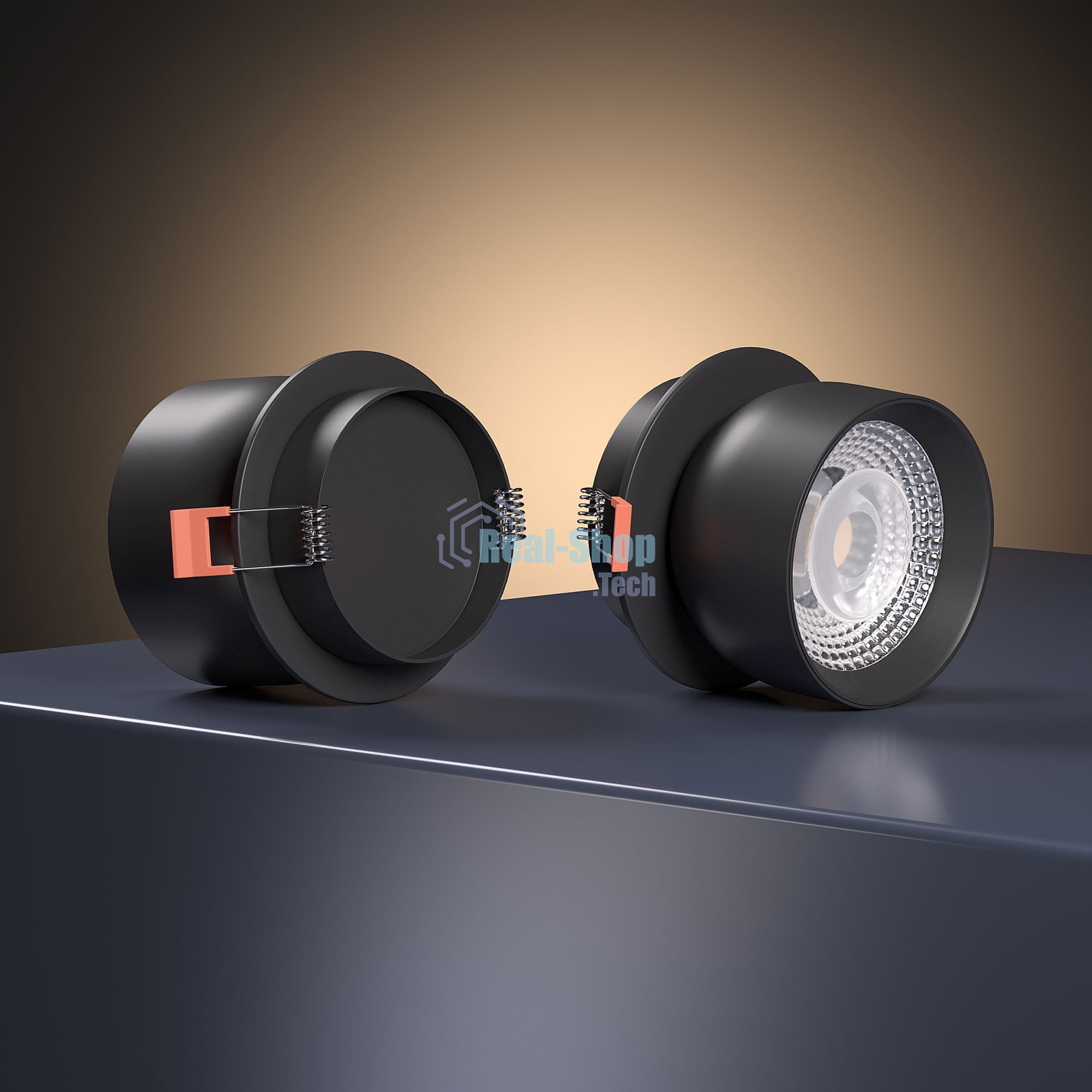 25092/LED / светильник встраиваемый светодиодный / черный