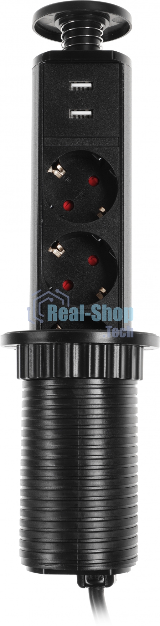 Сетевой разветвитель Premier 3R USB 1.8м (3 розетки) черный (коробка)
