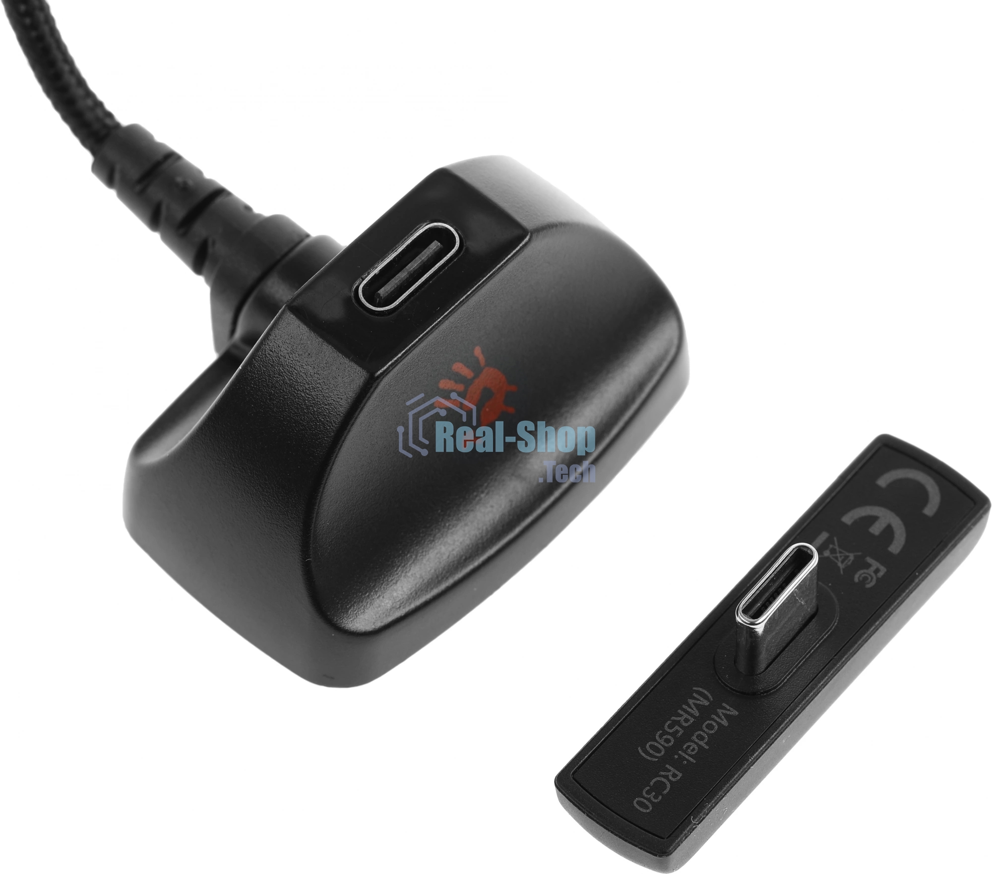 Гарнитура Bloody MR590 Sports Red белый/чёрный, беспроводная + проводная, Bluetooth, до 35 ч
