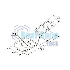 Наконечник Rexant ТМЛ 10–8–5 (10 мм²-Ø 8 мм) ГОСТ 7386-80 (в упак. 5 шт.)