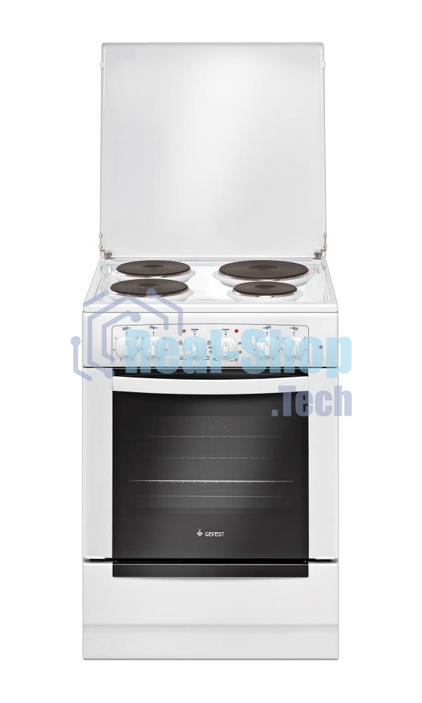 Плита электрическая Gefest 6140-01 белый, конфорок 4 электрических, духовка 55 л, 60 см x 85 см x 60 см