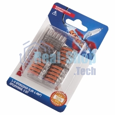 Соединительная клемма многоразовая Rexant 5-и проводная, прозрачная (0,08-4 мм²), (5шт.)