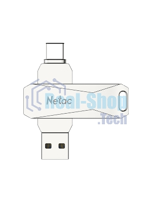 Флешка USB Netac U782C dual USB 3.0+TypeC 64Gb, retail version