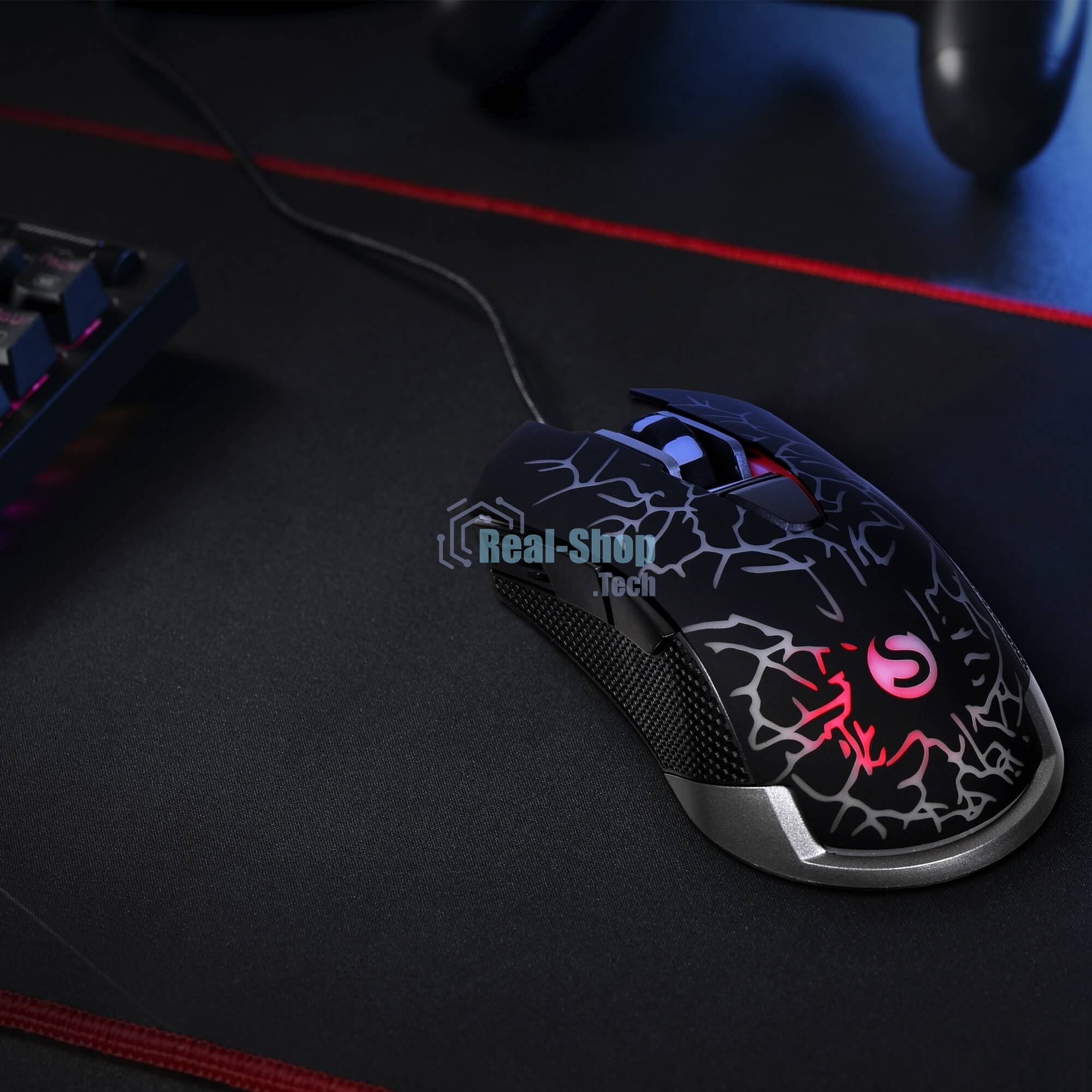 Мышь проводная SunWind SW-M705G черный, 3600 dpi, USB, кнопки - 6